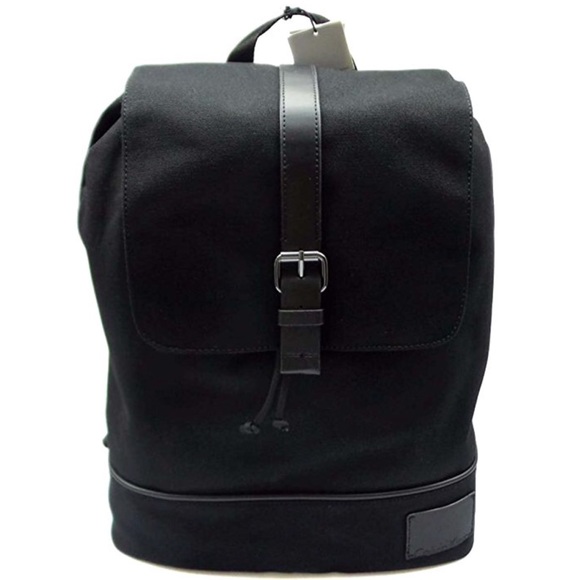 Calvin Klein Handbags - [Calvin Klein] black canvas back pack pu trim